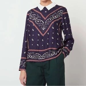 Sandro bandana print top